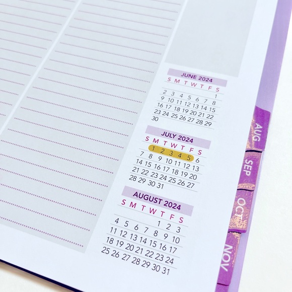 On GMA & Tamron Hall Show! Annual Calendars w/todo lists white purple black - Picture 10 of 13